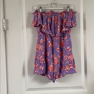 strapless romper